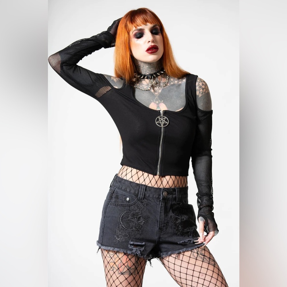 Killstar ALCHEMILLE DENIM SHORTS